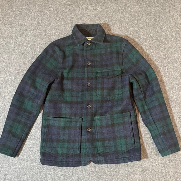Taylor Stitch Other - Taylor Stitch Men 38 Sz S Black Watch Plaid Ojai Wool Chore Jacket California